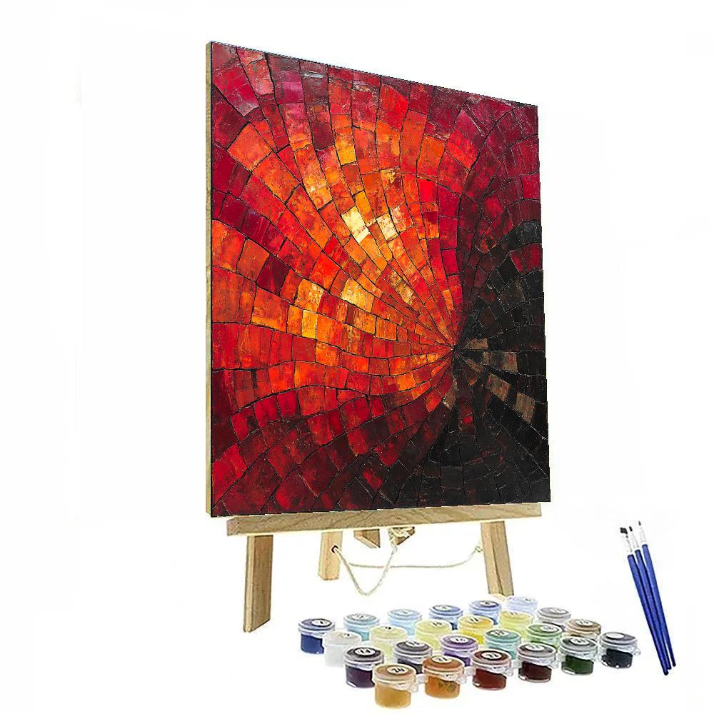 Jean-Paul Riopelle Inspired Volcanic Tesserae Field Numbered painting kits