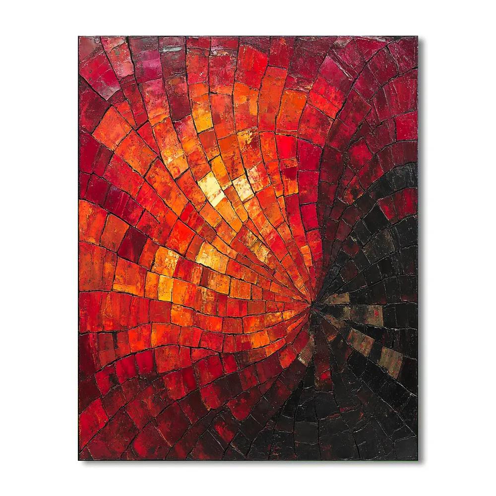 Jean-Paul Riopelle Inspired Volcanic Tesserae Field Numbered painting kits