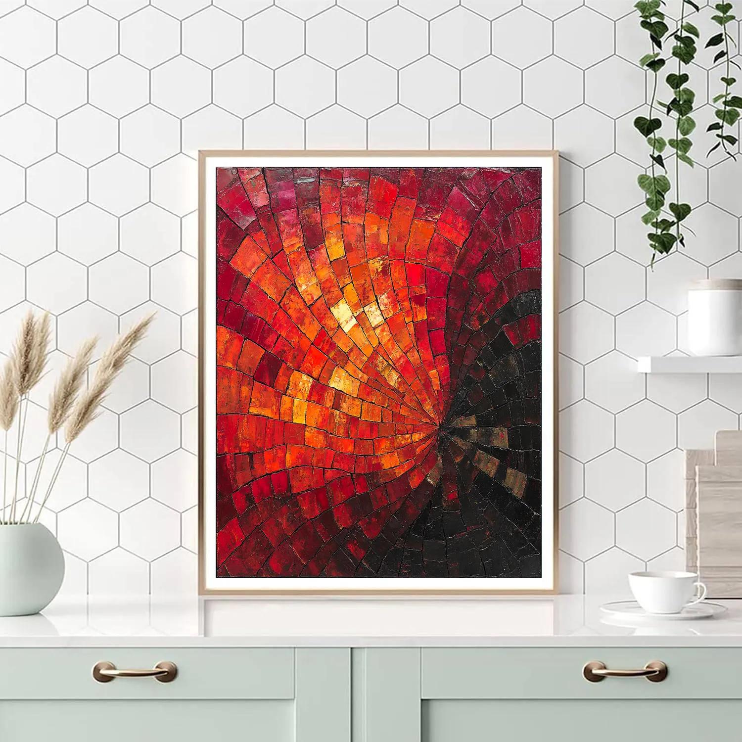 Jean-Paul Riopelle Inspired Volcanic Tesserae Field Numbered painting kits