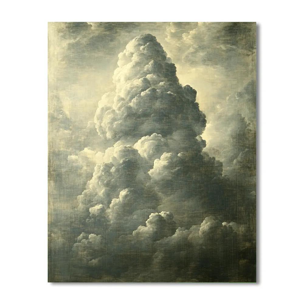Michelangelo Inspired Thunderhead Monument paint by numbers