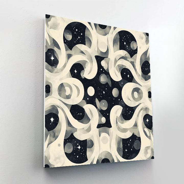 M.C. Escher Inspired Cosmic Tessellation Harmony paint by numbers