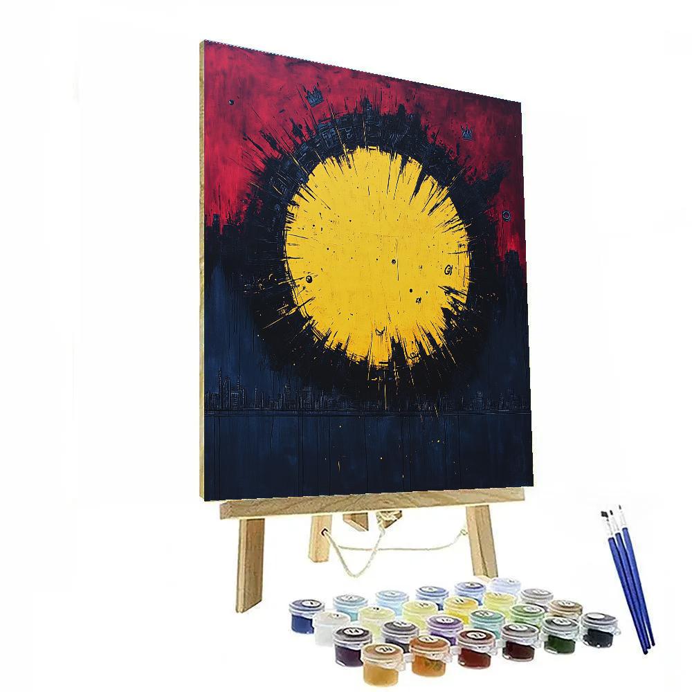 Jean-Michel Basquiat Inspired Urban Cosmos paint by numbers