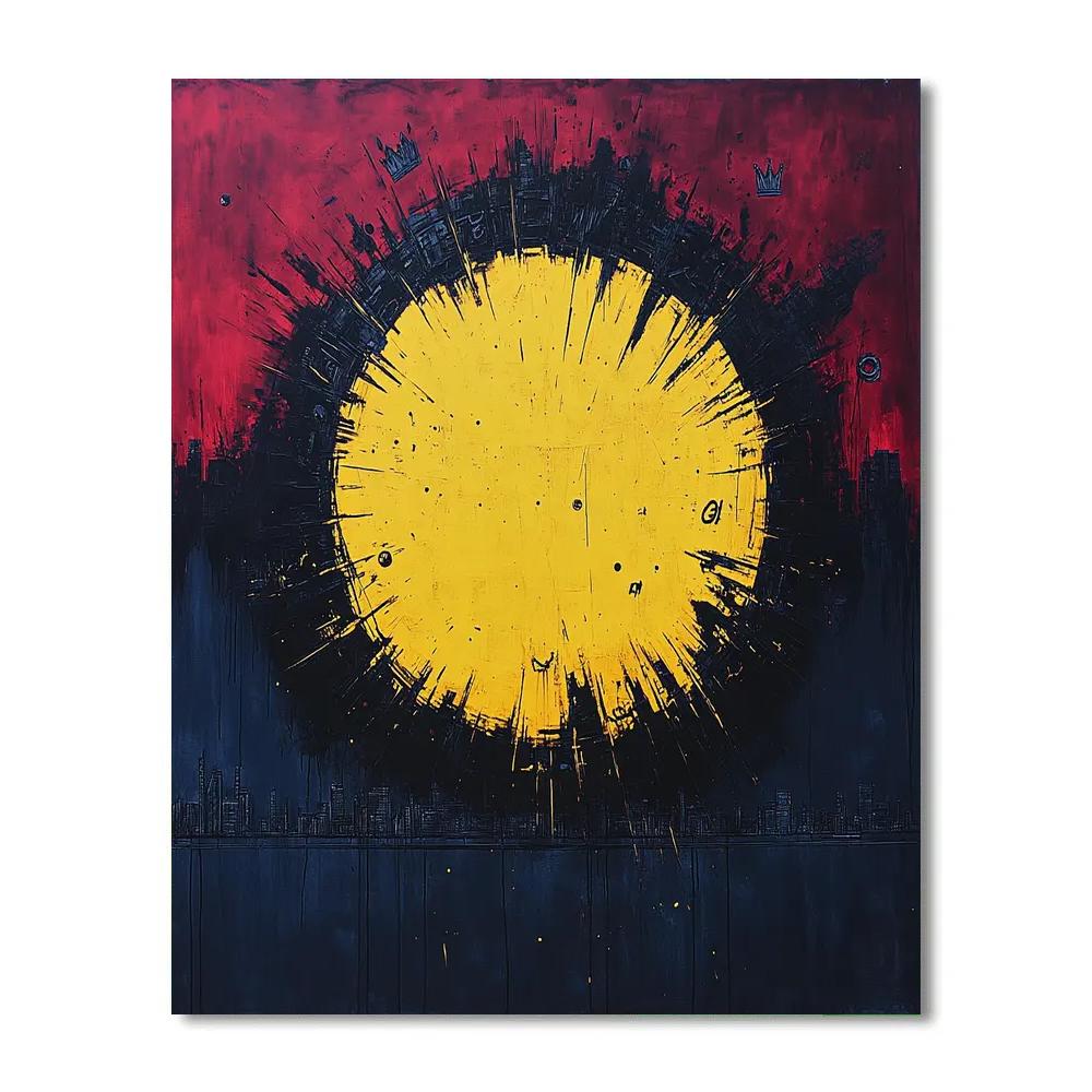 Jean-Michel Basquiat Inspired Urban Cosmos paint by numbers