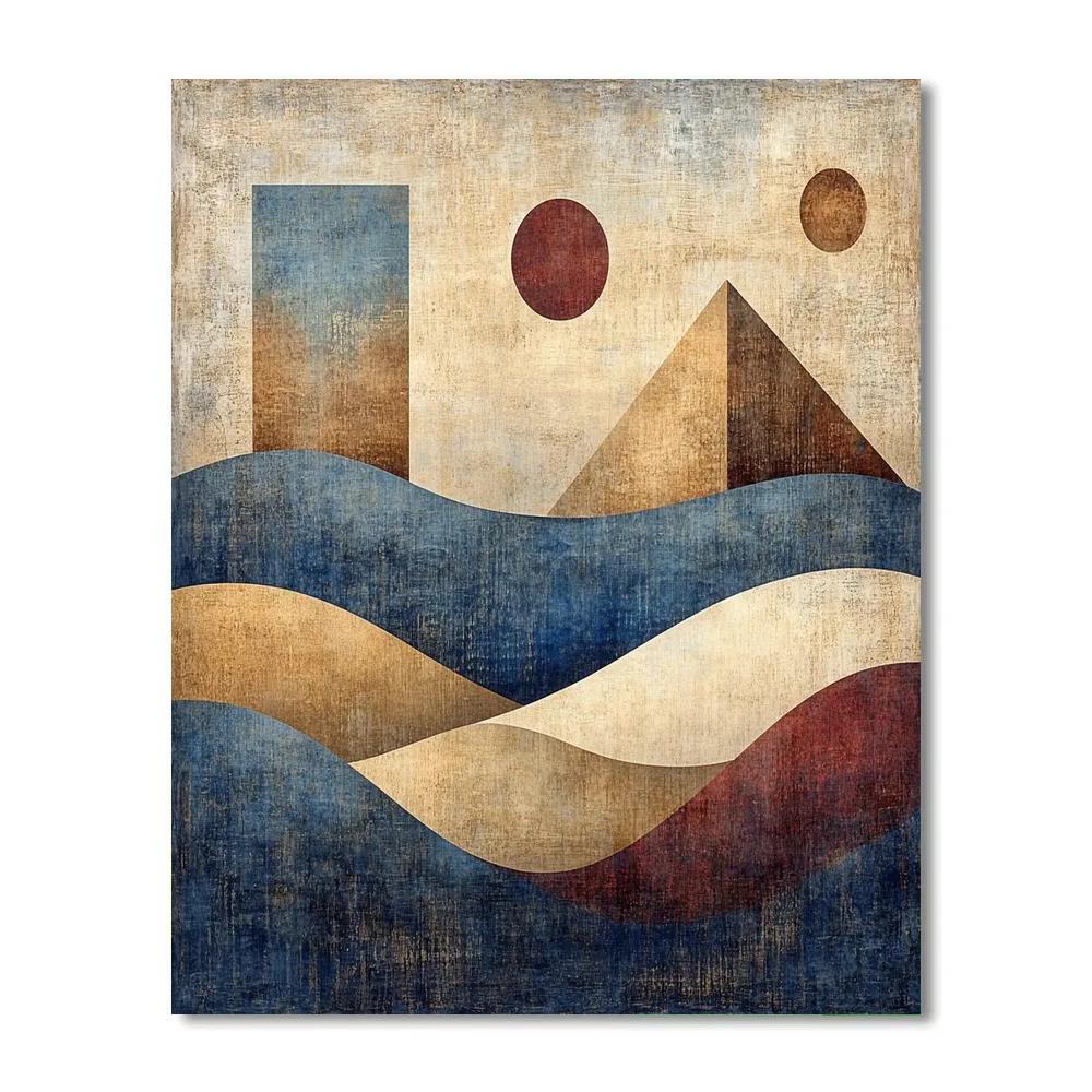 Paul Klee Inspired Desert Dreams paint by color