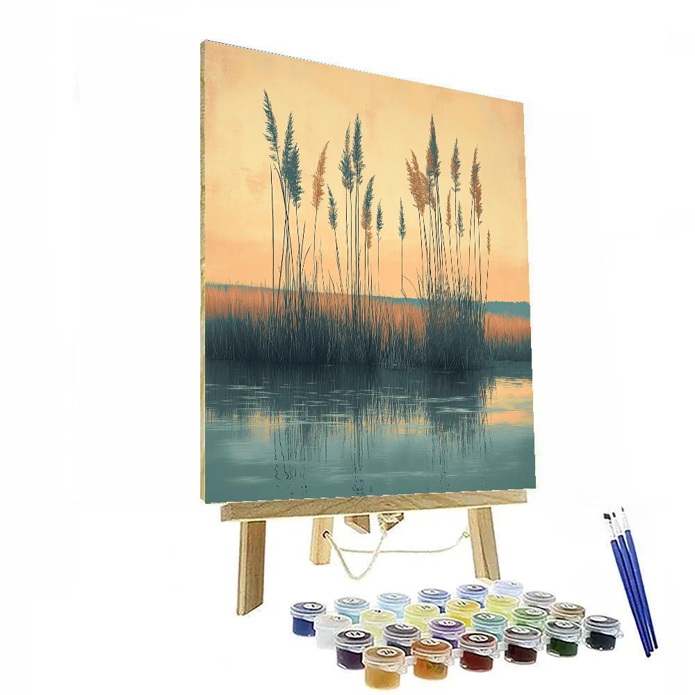 Hiroshige Inspired Autumn Reed Symphony DIY paint by numbers