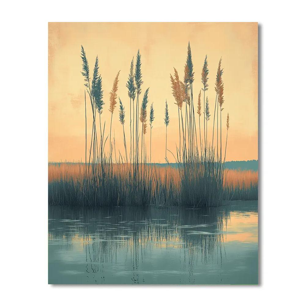 Hiroshige Inspired Autumn Reed Symphony DIY paint by numbers