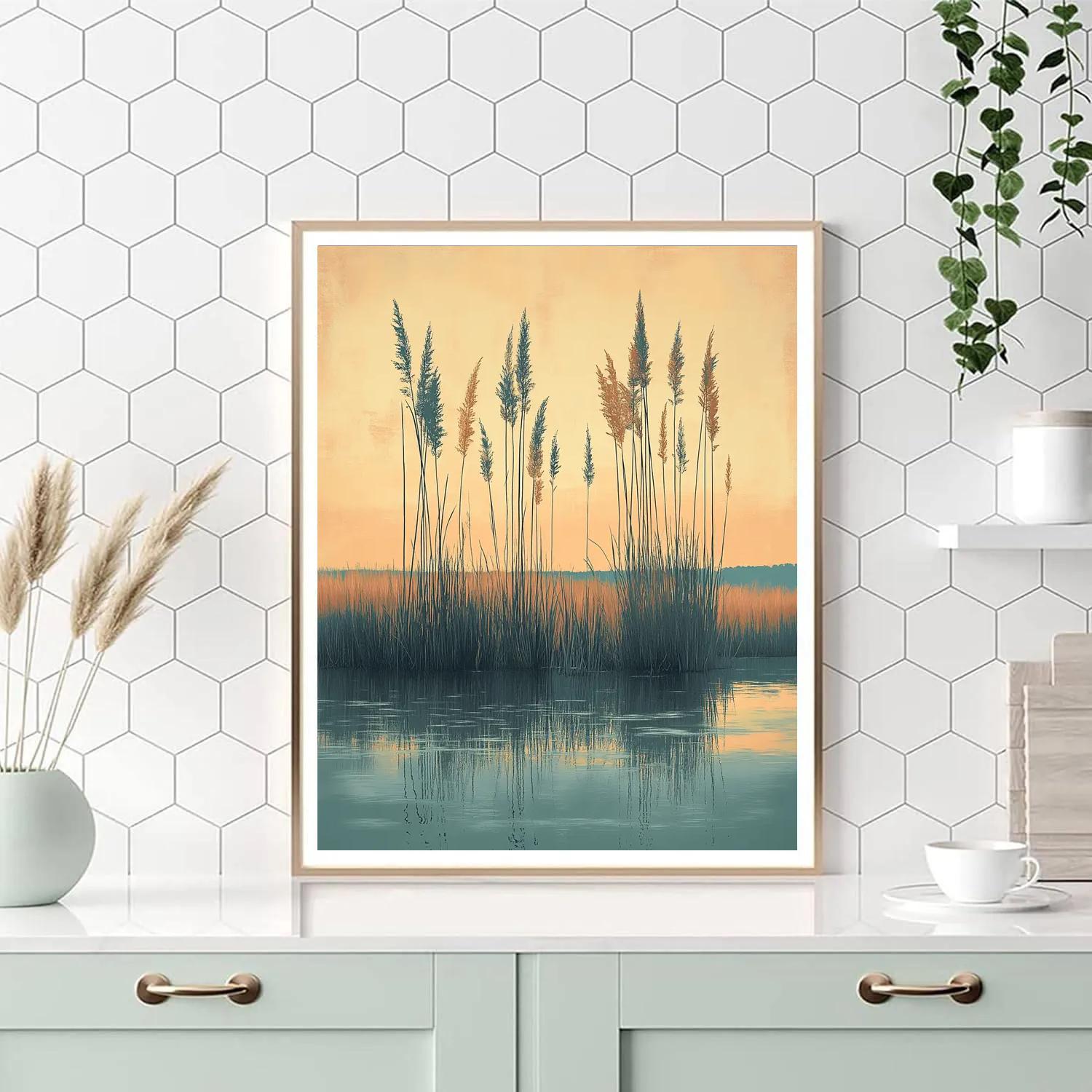 Hiroshige Inspired Autumn Reed Symphony DIY paint by numbers
