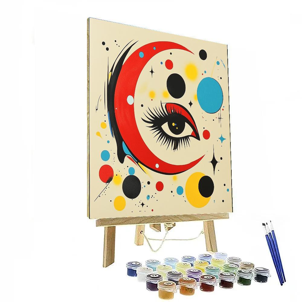 Joan Miró Inspired Lunar Play Paint by numbers art