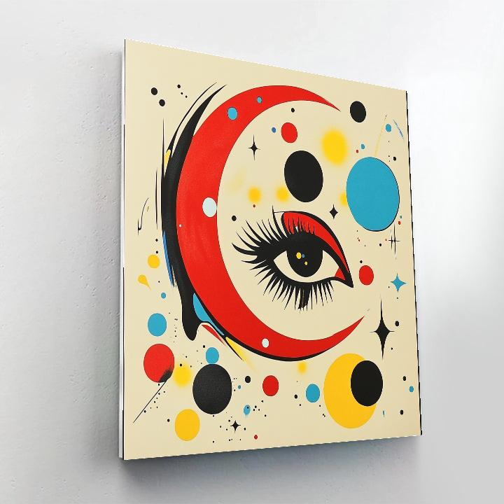 Joan Miró Inspired Lunar Play Paint by numbers art