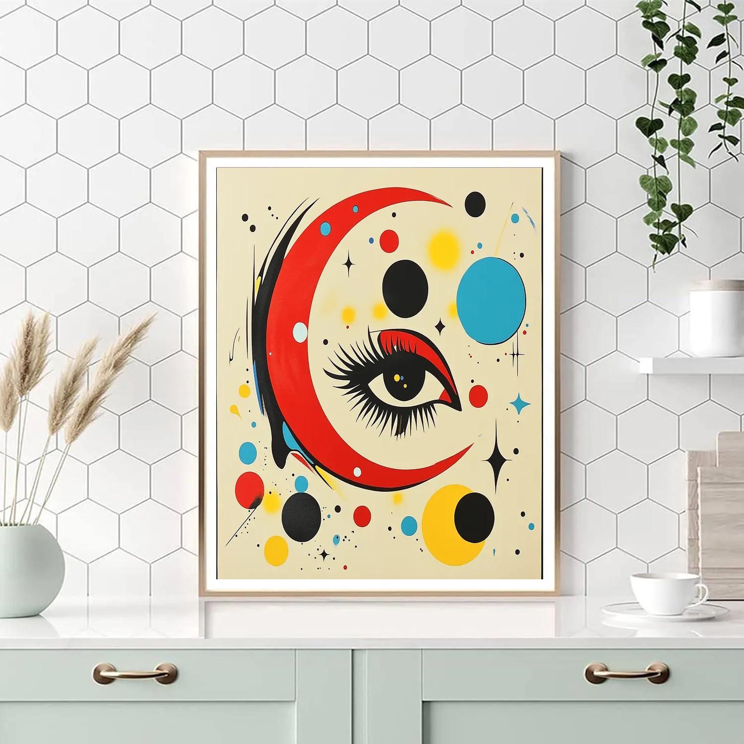 Joan Miró Inspired Lunar Play Paint by numbers art