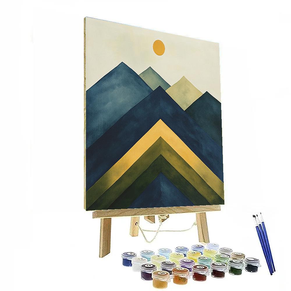 Paul Klee Inspired Alpine Rhapsody paint by color