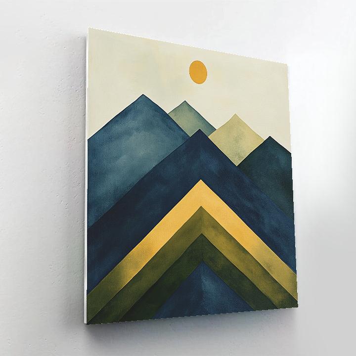 Paul Klee Inspired Alpine Rhapsody paint by color