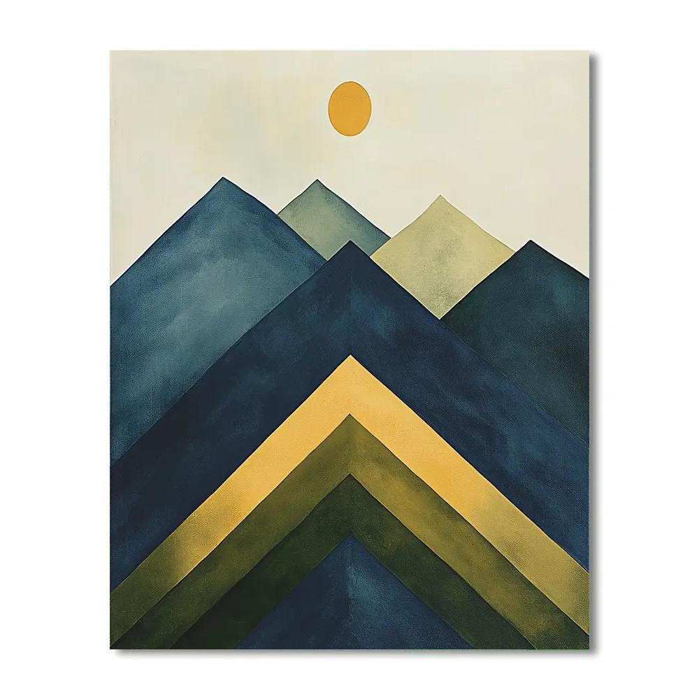 Paul Klee Inspired Alpine Rhapsody paint by color