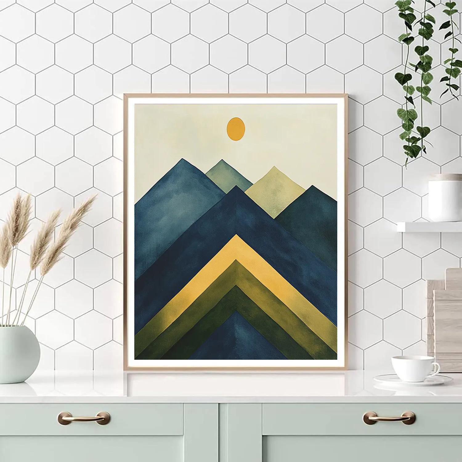Paul Klee Inspired Alpine Rhapsody paint by color