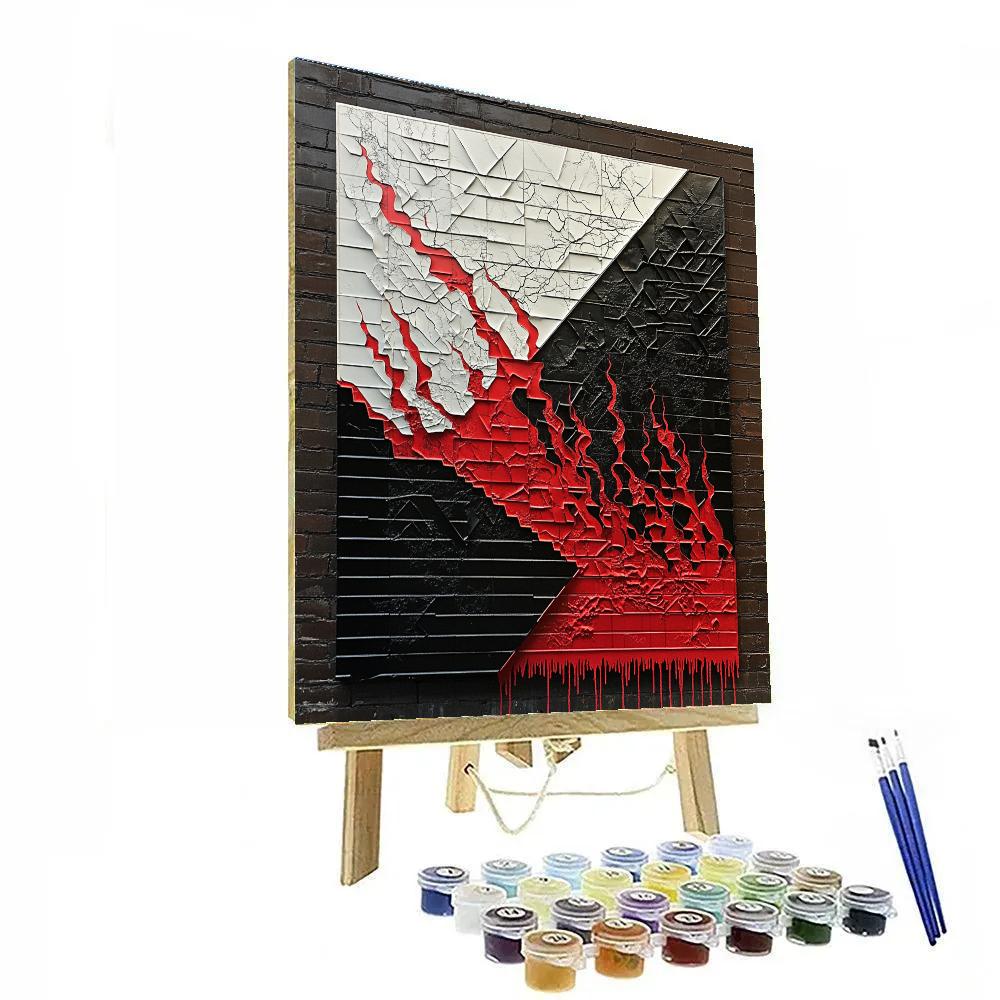 Banksy Inspired Climate Meltdown Mosaic DIY paint by numbers