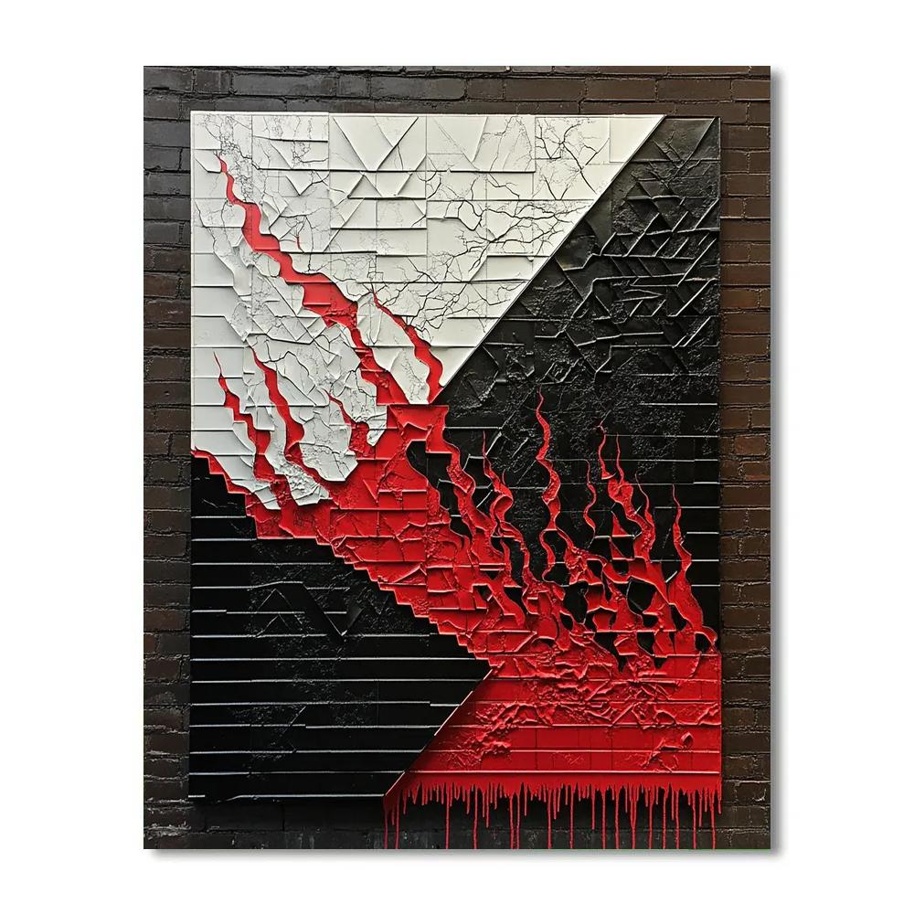 Banksy Inspired Climate Meltdown Mosaic DIY paint by numbers