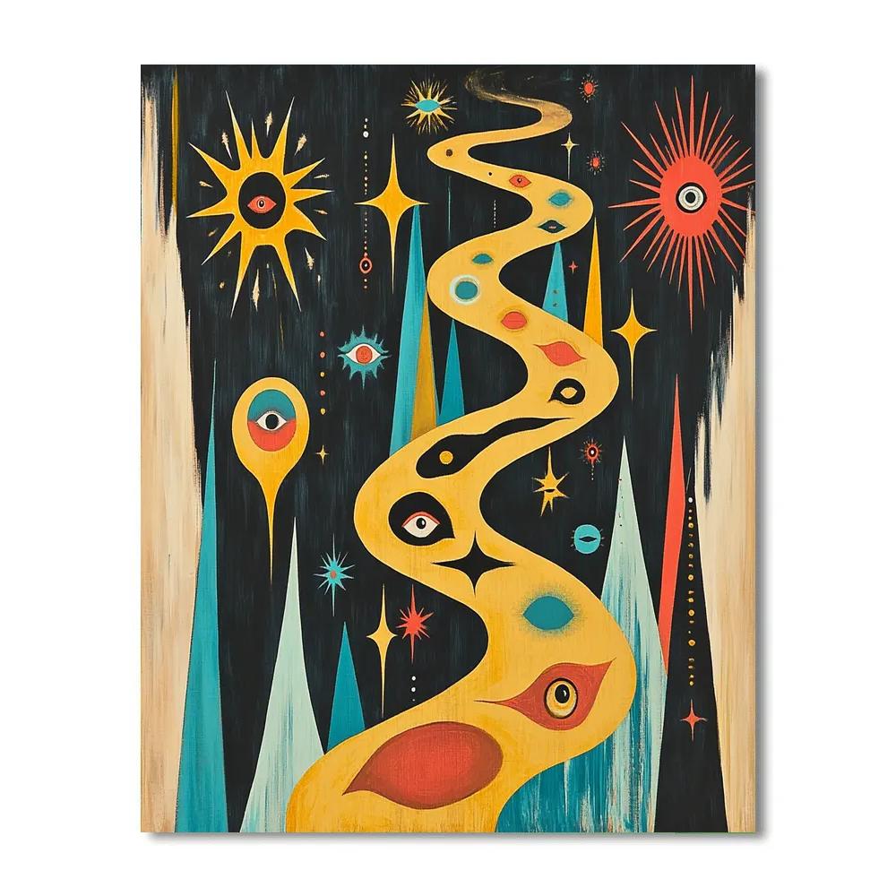 Joan Miró Inspired Dream Maze painting number kit