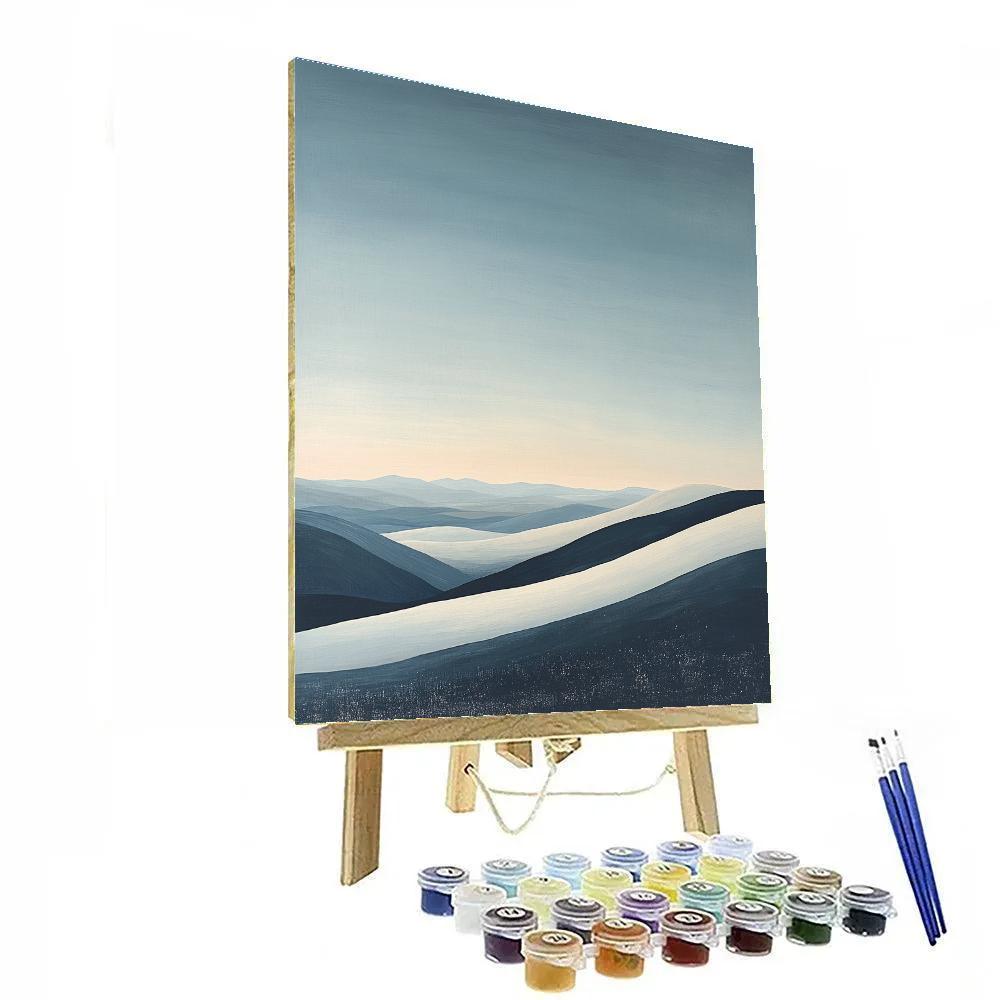 Hiroshige Inspired Snow On Quiet Ridge DIY paint by numbers