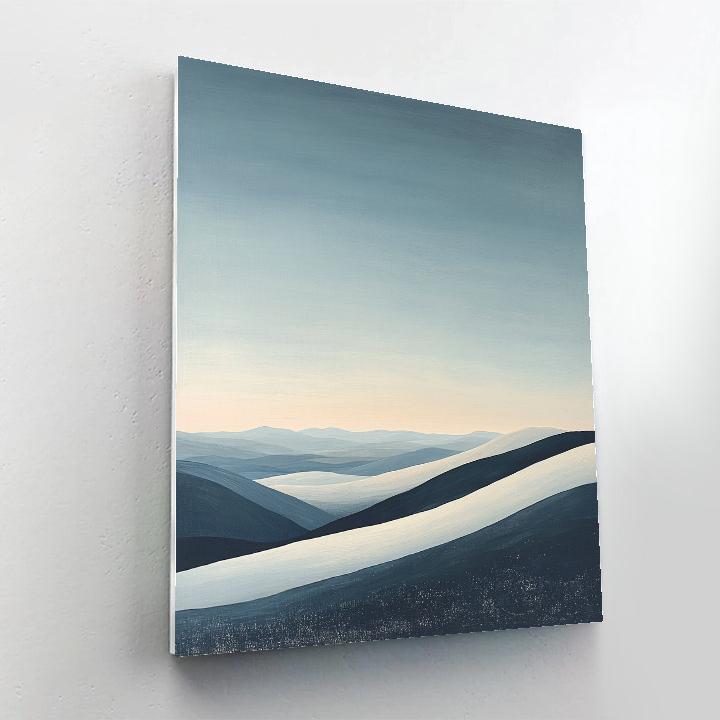 Hiroshige Inspired Snow On Quiet Ridge DIY paint by numbers