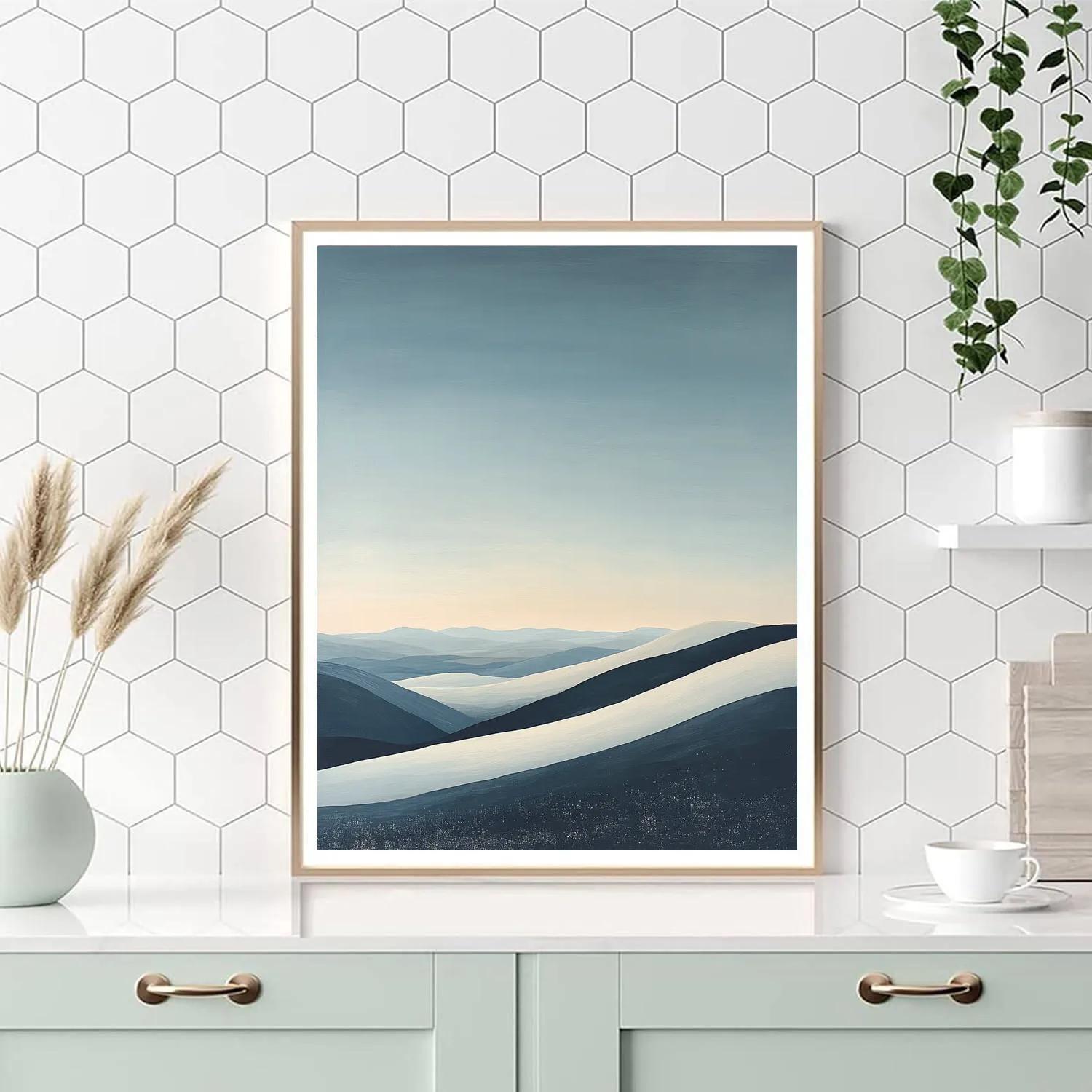 Hiroshige Inspired Snow On Quiet Ridge DIY paint by numbers