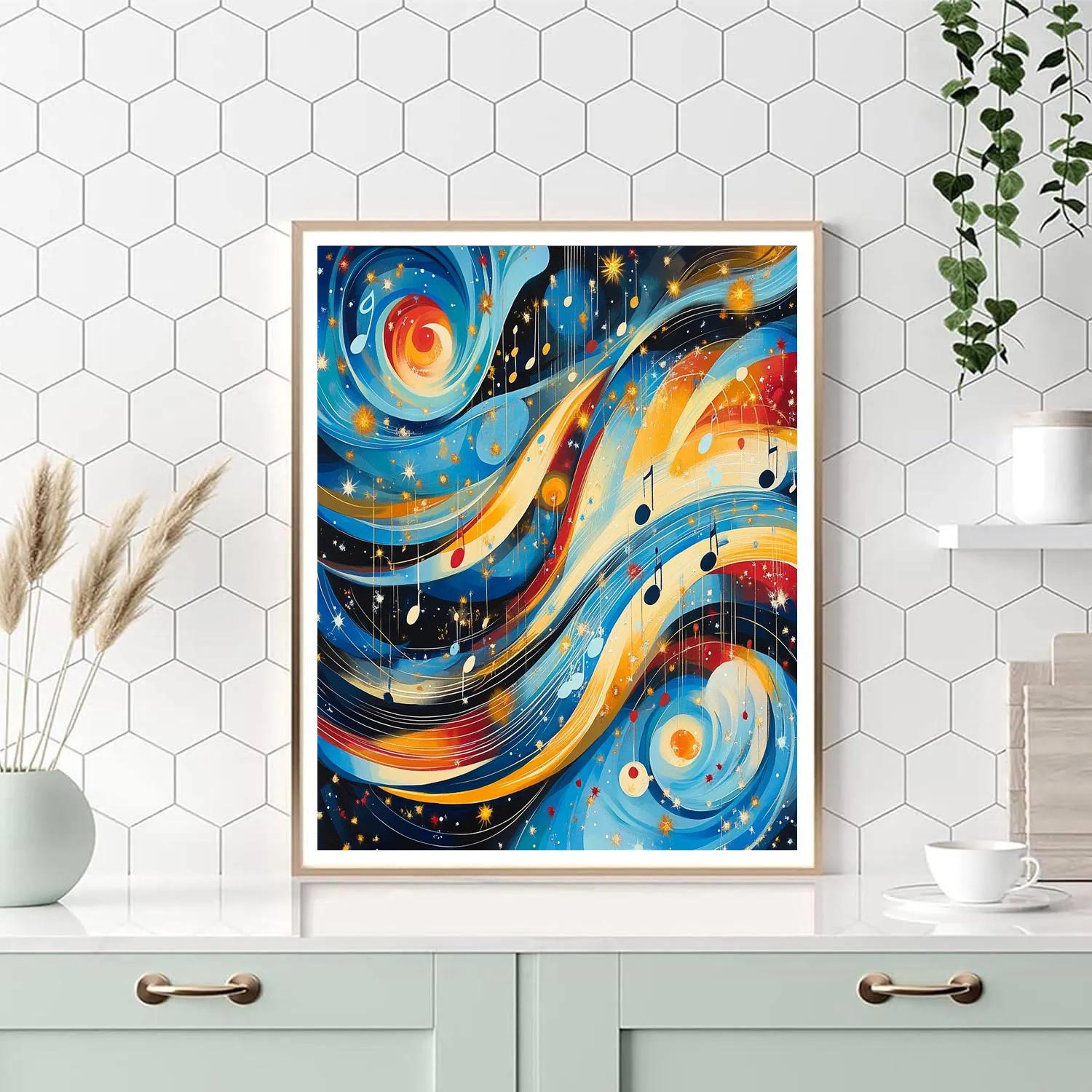 Paul Klee Inspired Cosmic Symphony paint by numbers