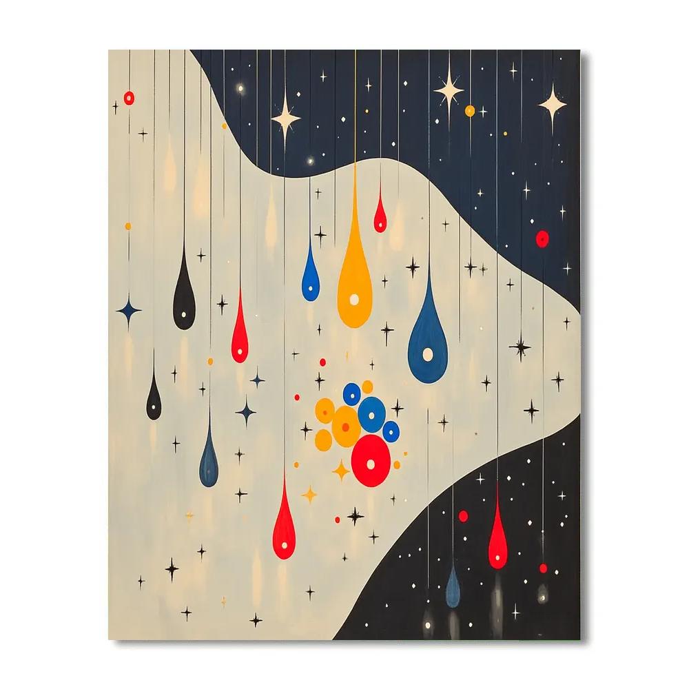 Joan Miró Inspired Starry Whim paint by numbers