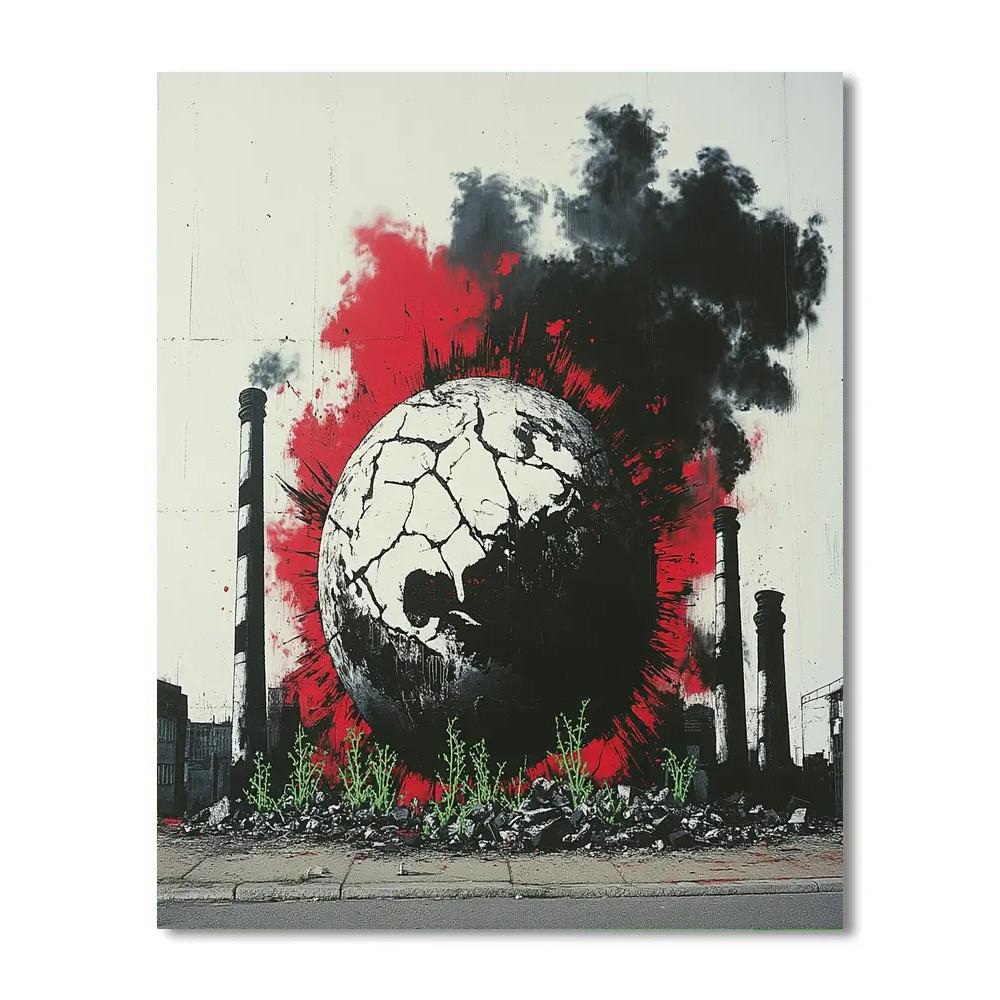 Banksy Inspired Urban Climate Awakening Paint by numbers art