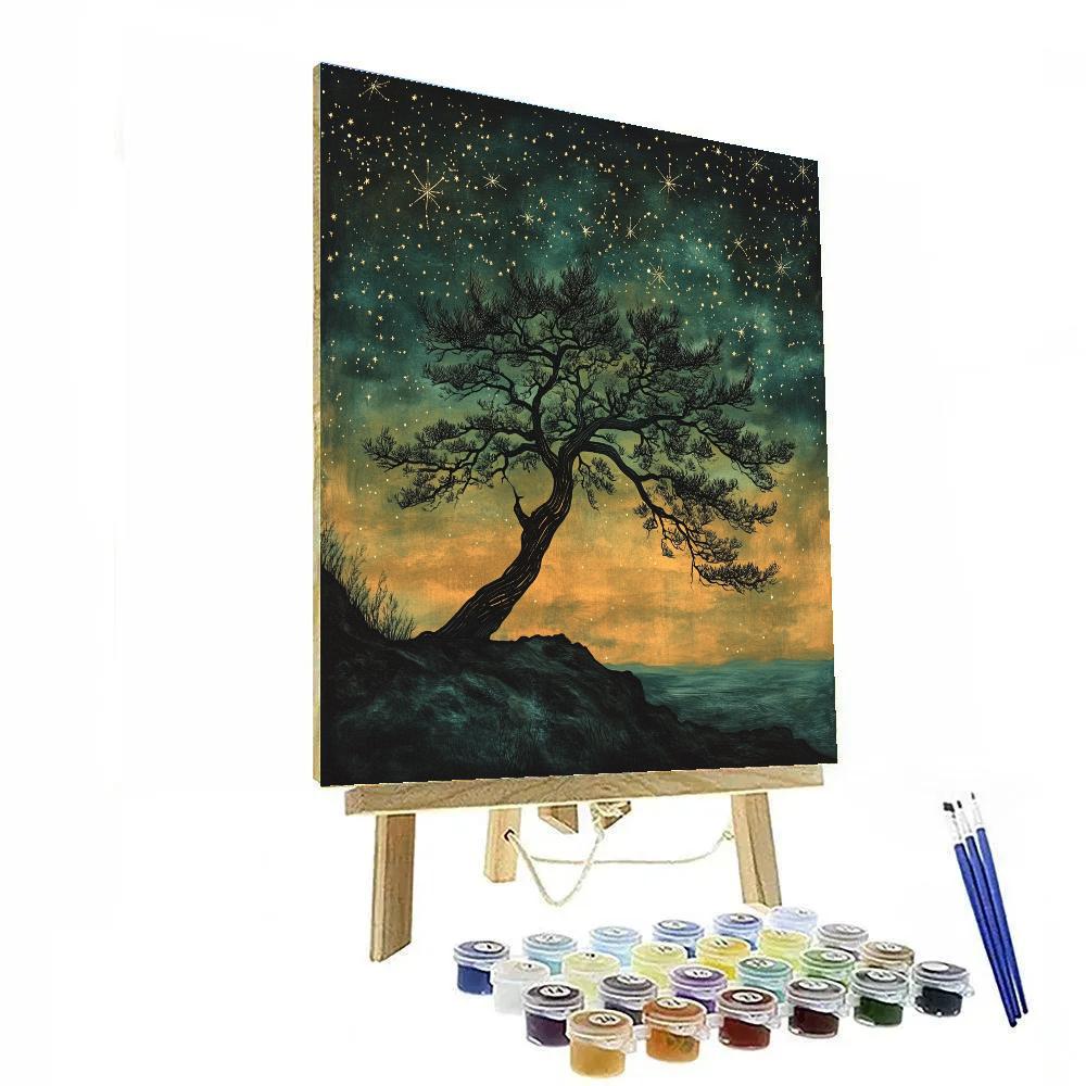 Zhao Mengfu Inspired Ancient Pine Constellation Number painting