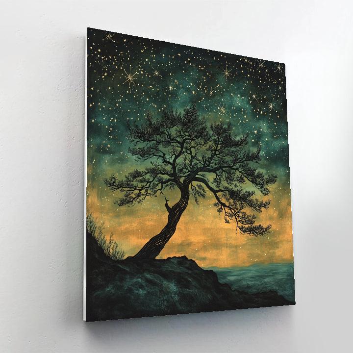 Zhao Mengfu Inspired Ancient Pine Constellation Number painting