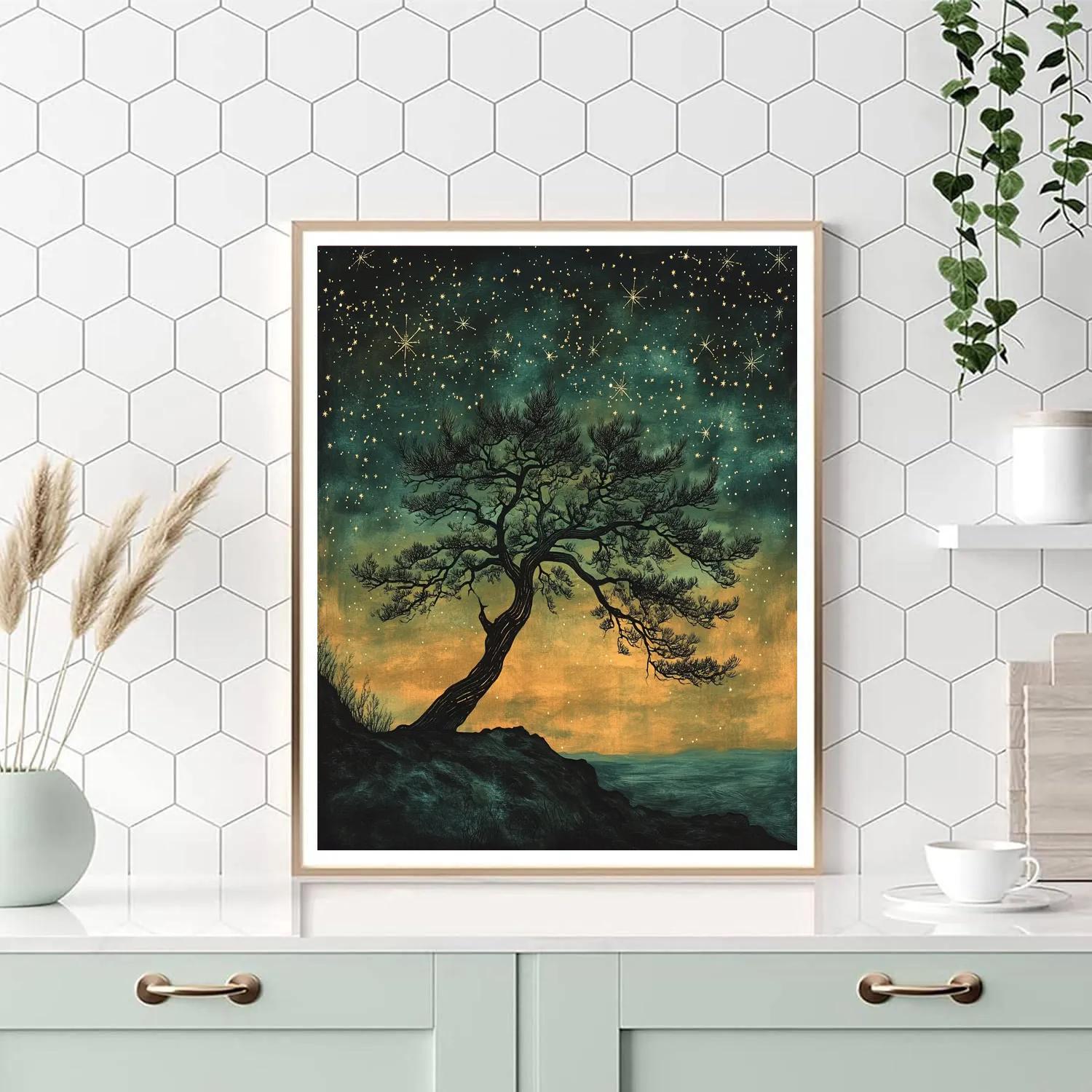 Zhao Mengfu Inspired Ancient Pine Constellation Number painting