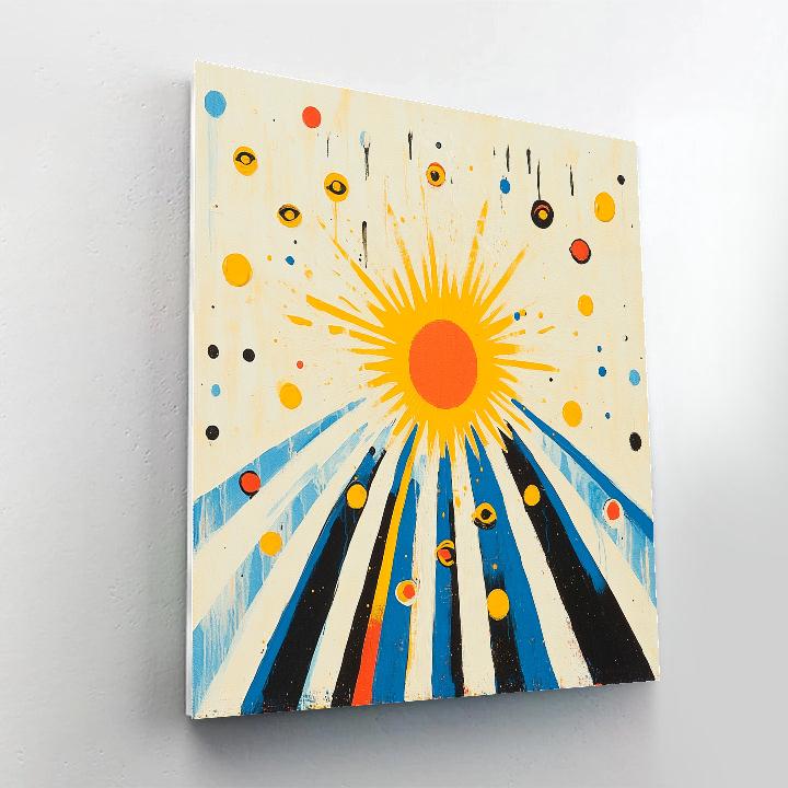 Joan Miró Inspired Sunborn Echoes Number painting