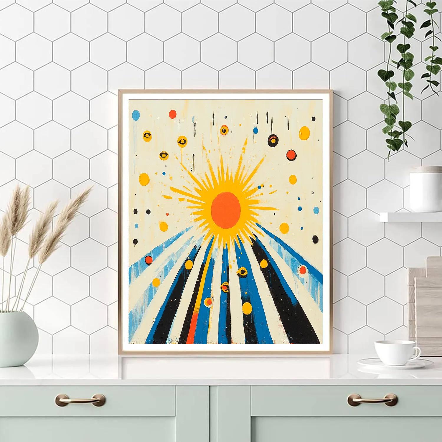 Joan Miró Inspired Sunborn Echoes Number painting