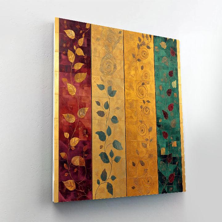 Gustav Klimt Inspired Auric Seasons Numbered painting kits