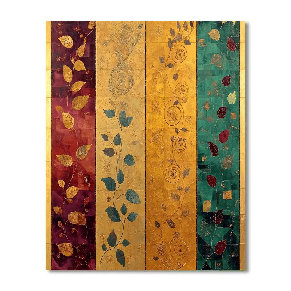 Gustav Klimt Inspired Auric Seasons Numbered painting kits