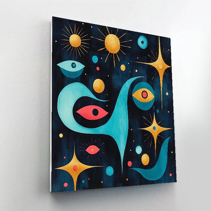Joan Miró Inspired Cosmic Dreamscape Painting by numbers kit