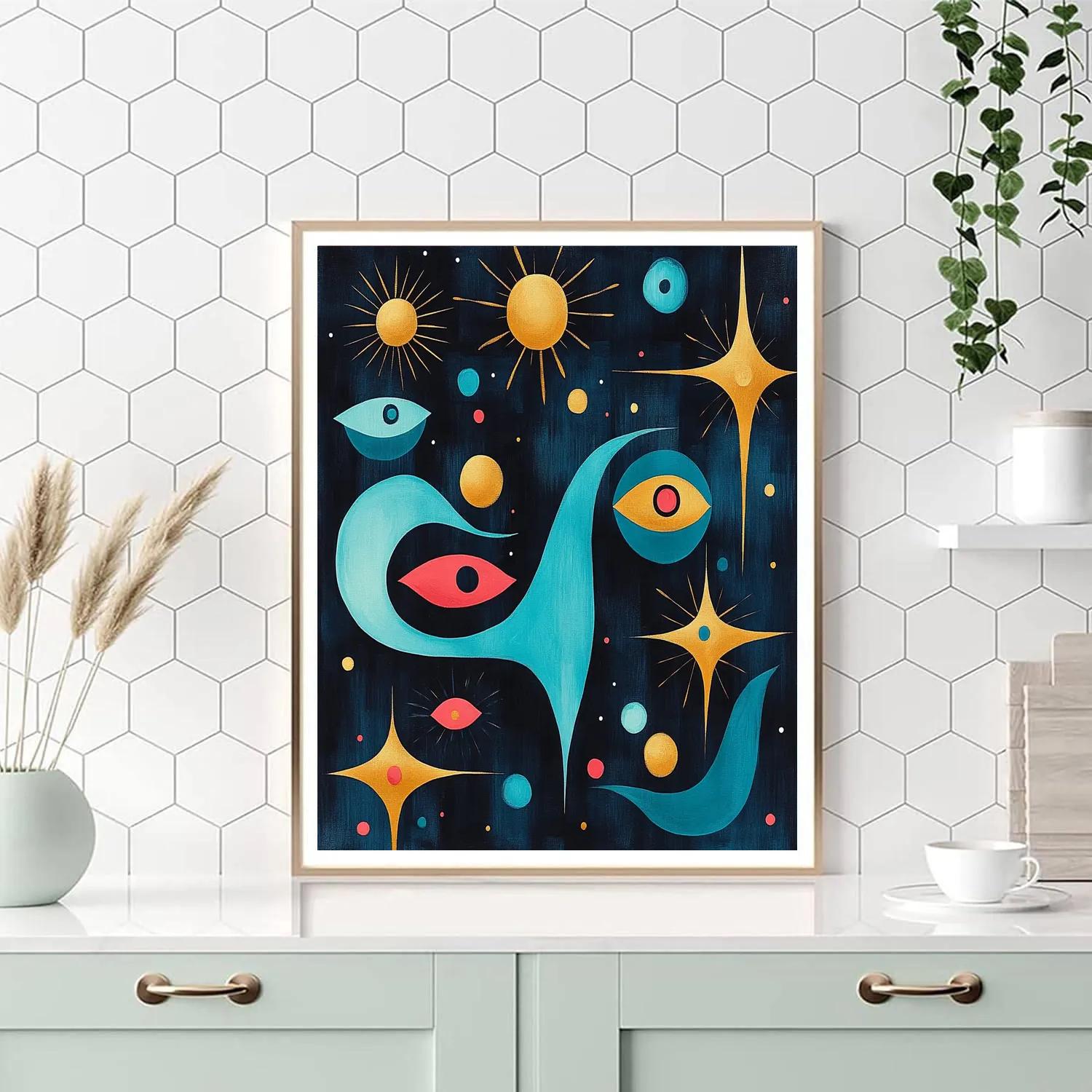 Joan Miró Inspired Cosmic Dreamscape Painting by numbers kit