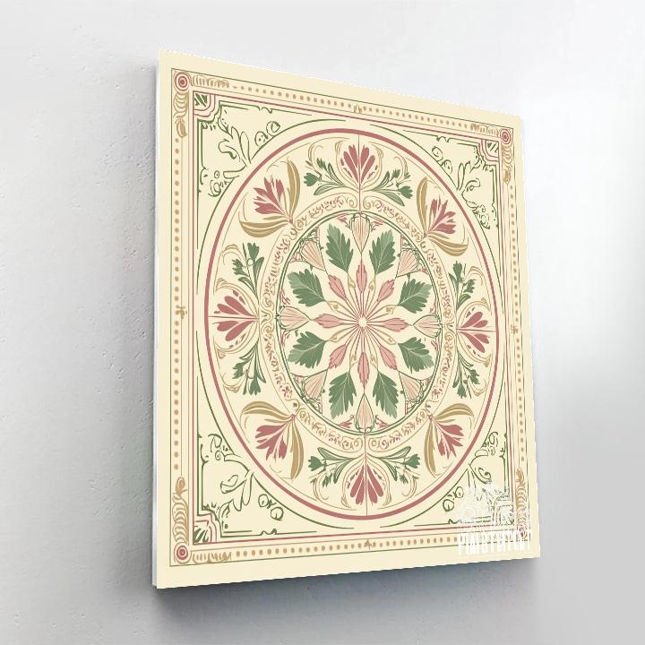 Alphonse Mucha Inspired Seasonal Mandala paint by numbers