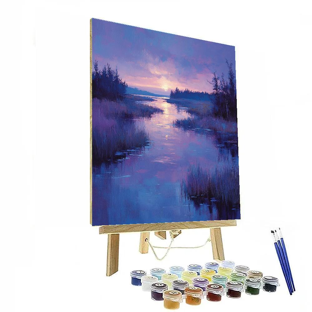 Frederick Varley Inspired Twilight Over Reflective Northern Wetlands Number painting