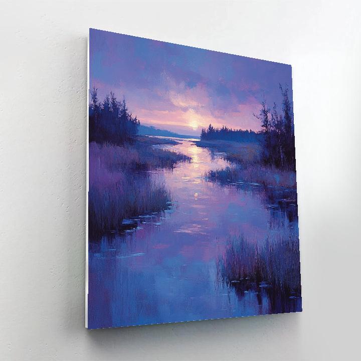 Frederick Varley Inspired Twilight Over Reflective Northern Wetlands Number painting