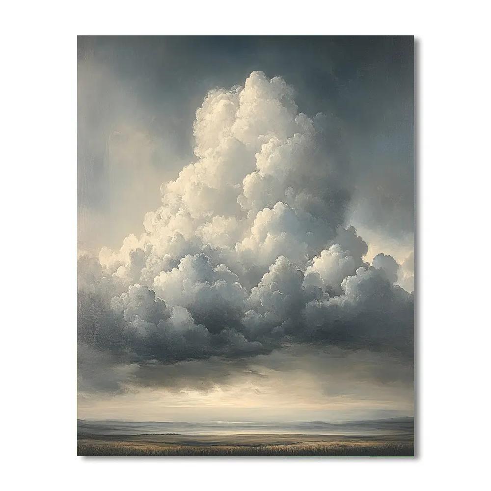 Rembrandt Inspired Twilight Cloudscape Over Farmland Numbered painting kits