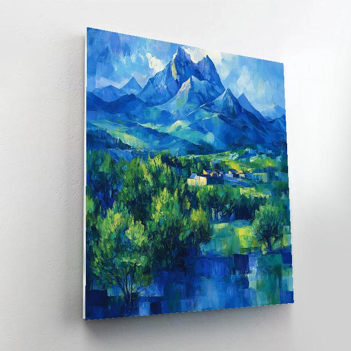 Paul Cézanne Inspired Serene Mountain Landscape Painting by numbers kit