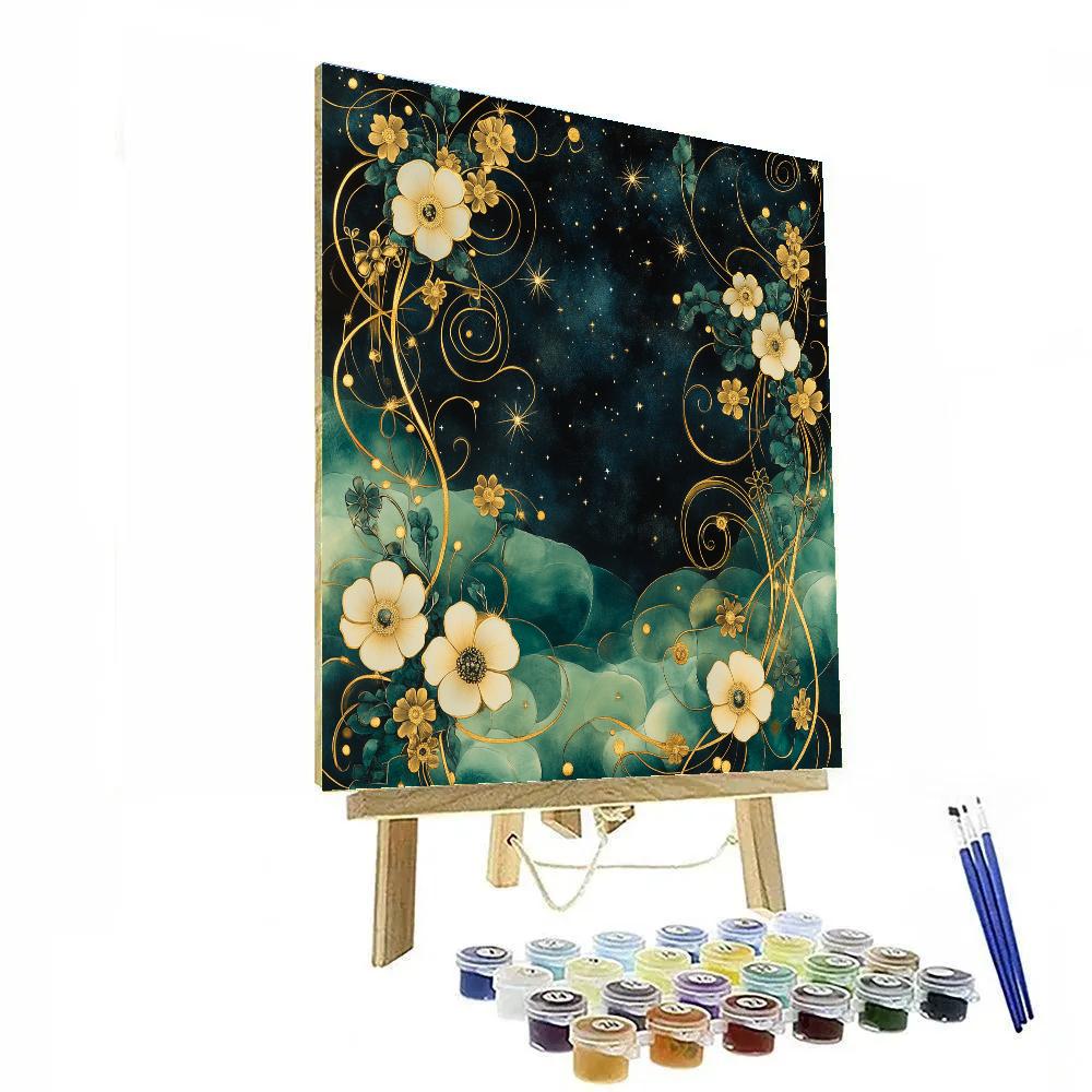 Gustav Klimt Inspired Celestial Garden Of Ornament Paint by numbers kits