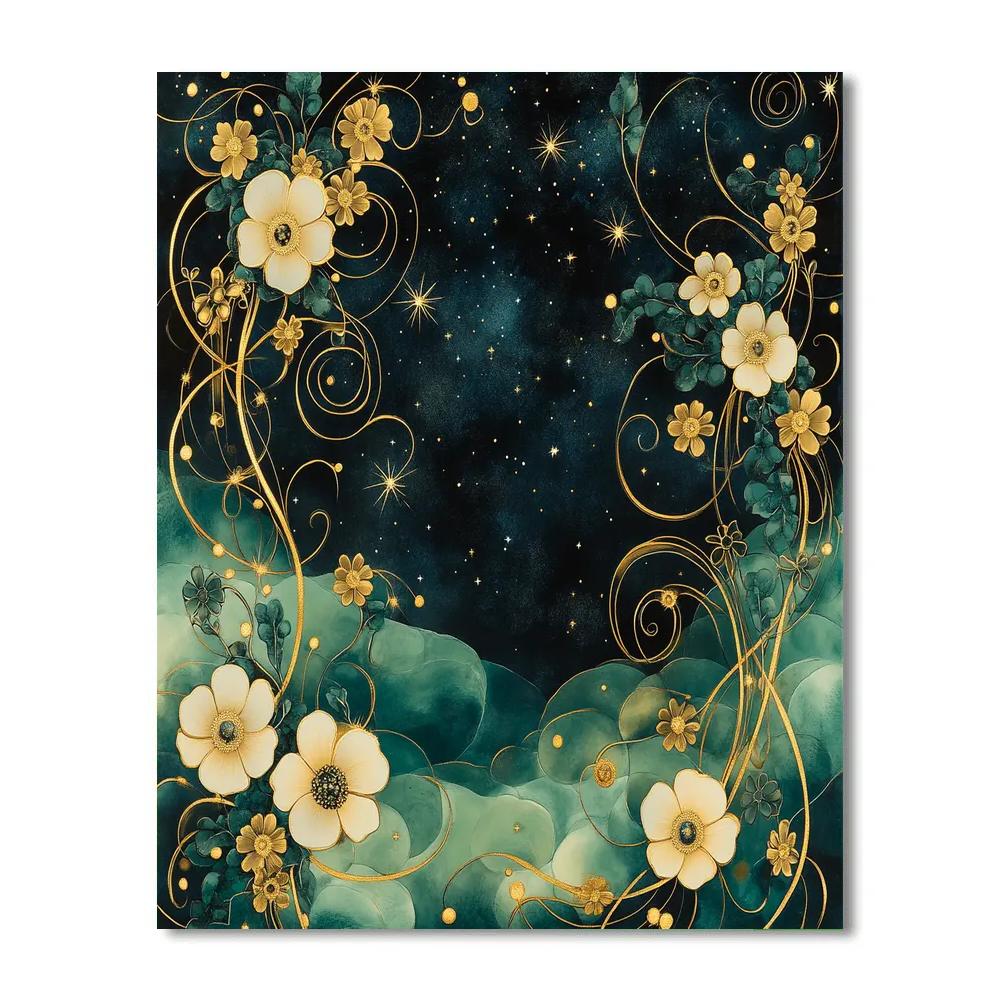 Gustav Klimt Inspired Celestial Garden Of Ornament Paint by numbers kits