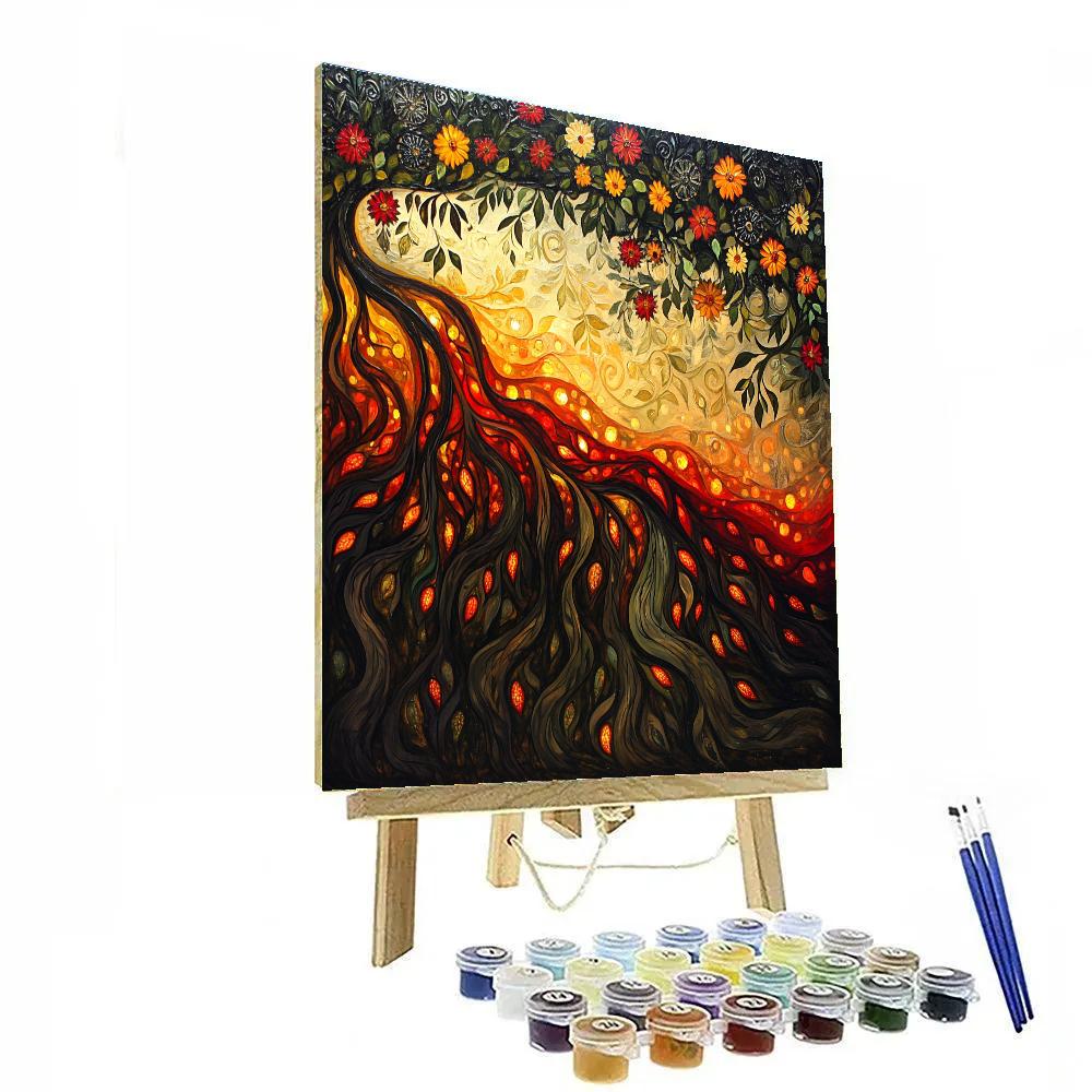 Frida Kahlo Inspired Ember Of Roots paint by numbers