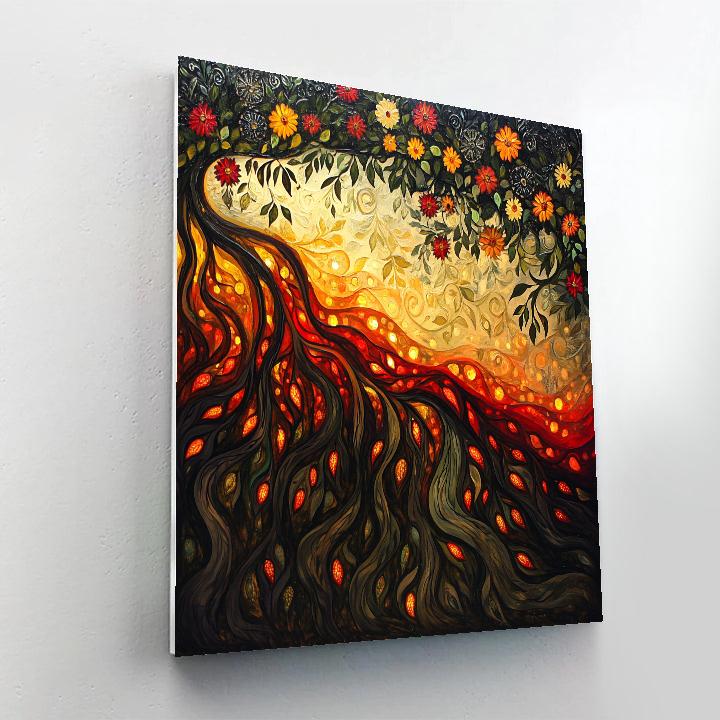 Frida Kahlo Inspired Ember Of Roots paint by numbers