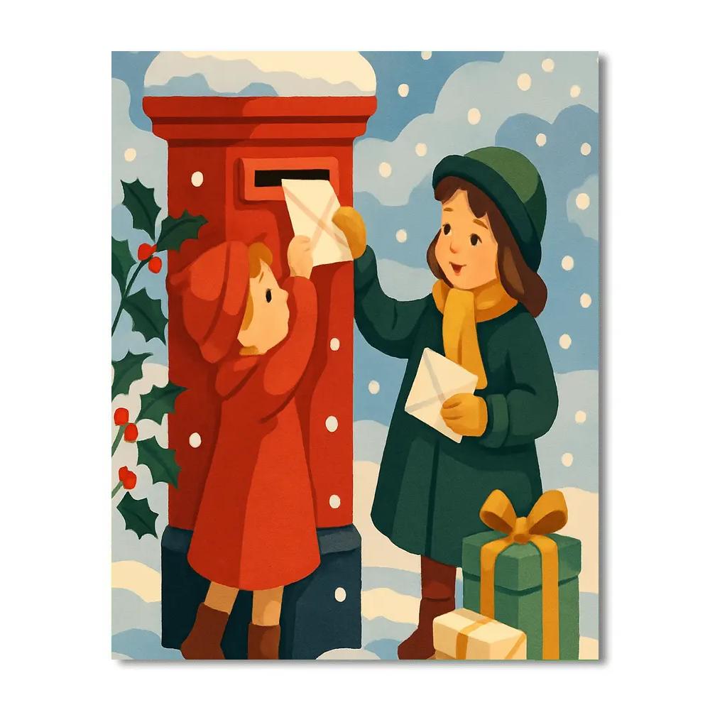 Snowflake Letters paint by numbers