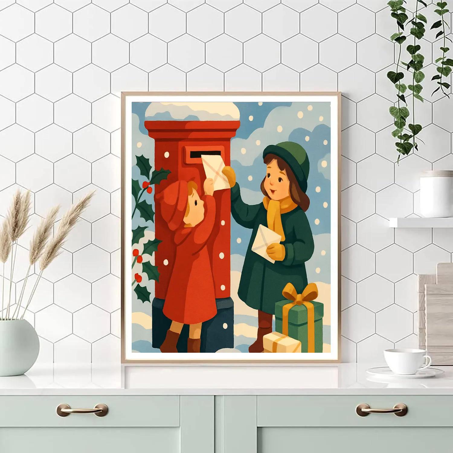 Snowflake Letters paint by numbers