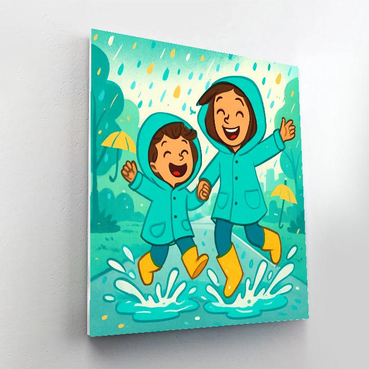 Raincoat Parade paint by number