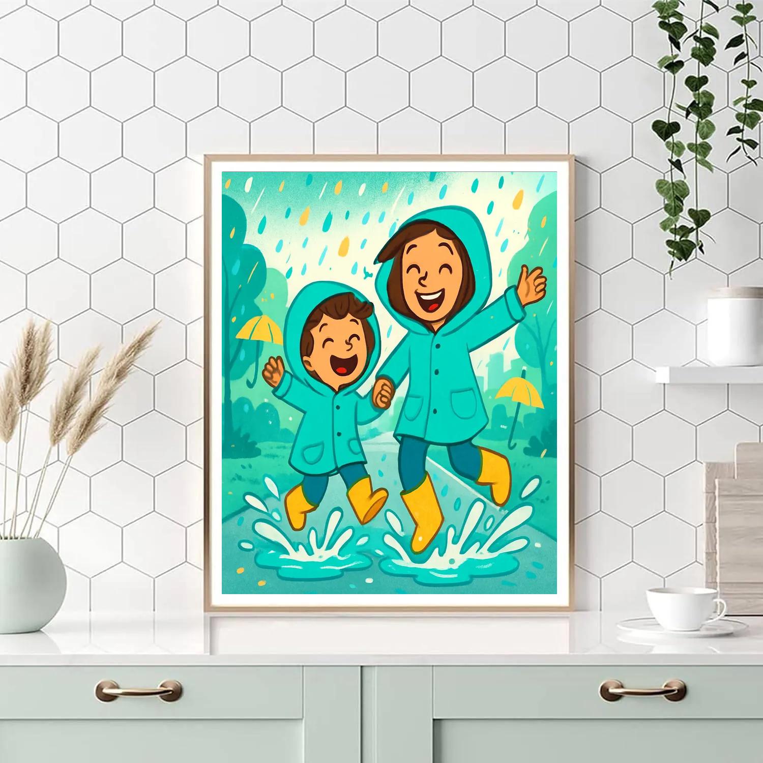 Raincoat Parade paint by number