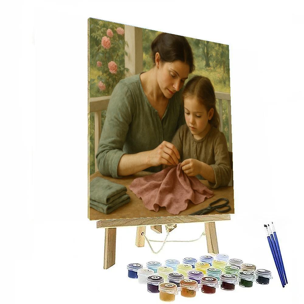 Quiet Garden Sewing Paint by numbers art